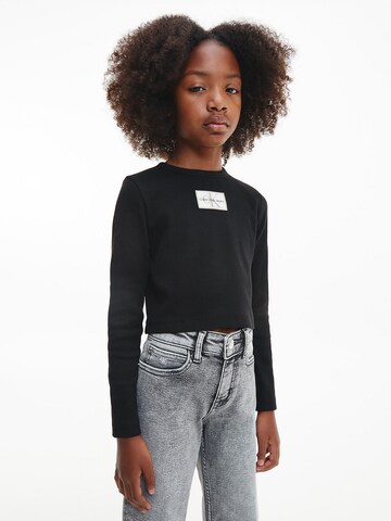 Calvin Klein Jeans Shirt in Zwart: voorkant