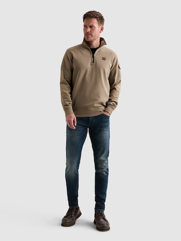 Sweat-shirt 'Sweatshirt with half-zip and badge' PME Legend en vert