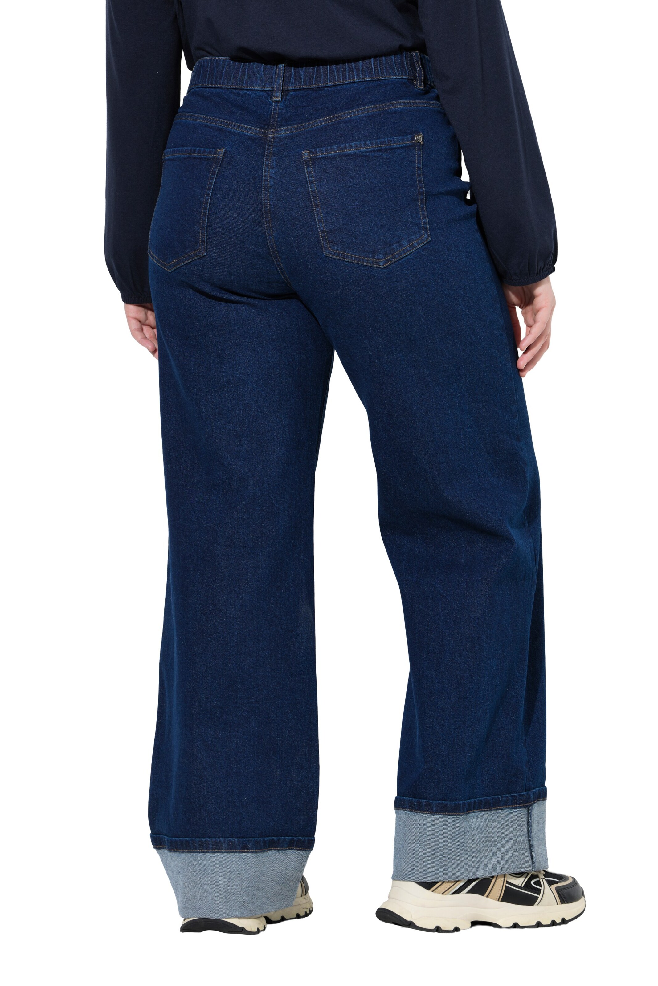 Ulla Popken Wide leg Jeans in Blauw