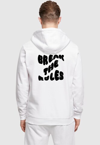 Merchcode Sweatshirt 'Break The Rules' in Wit: voorkant