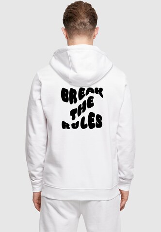 Merchcode Sweatshirt 'Break The Rules' in White: front