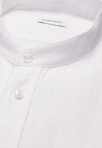 SEIDENSTICKER Comfort fit Overhemd 'Schwarze Rose' in Wit