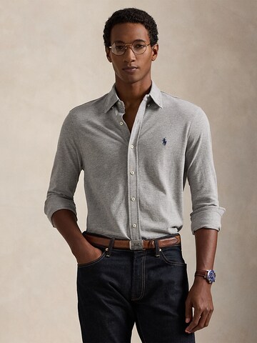 Polo Ralph Lauren Regular Fit Hemd in Grau: Vorderseite