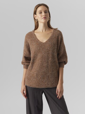 Pull-over 'JULIE ' VERO MODA en marron : devant