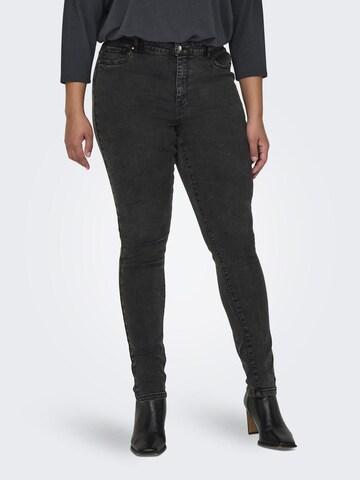 ONLY Carmakoma Skinny Jeans in Zwart: voorkant