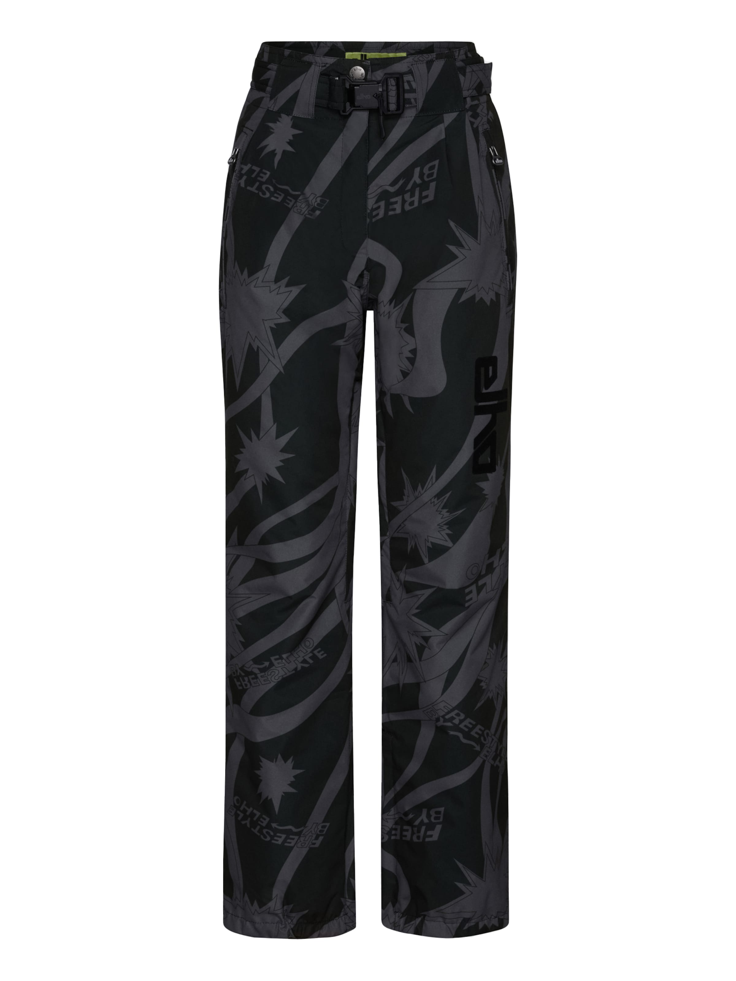 Effilé Pantalon outdoor 'ENGADIN 89' elho en noir : devant