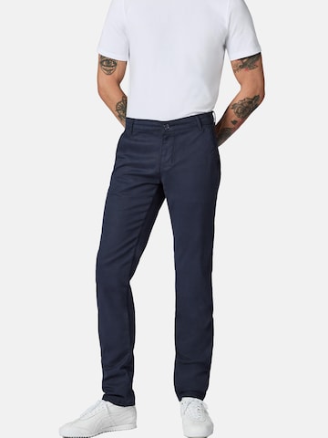 Coupe slim Pantalon chino 'Astron' Peak Time en bleu : devant