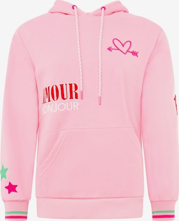 Zwillingsherz Sweatshirt in Roze: voorkant