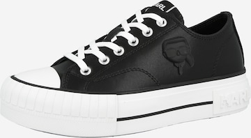 Baskets basses Karl Lagerfeld en noir : devant