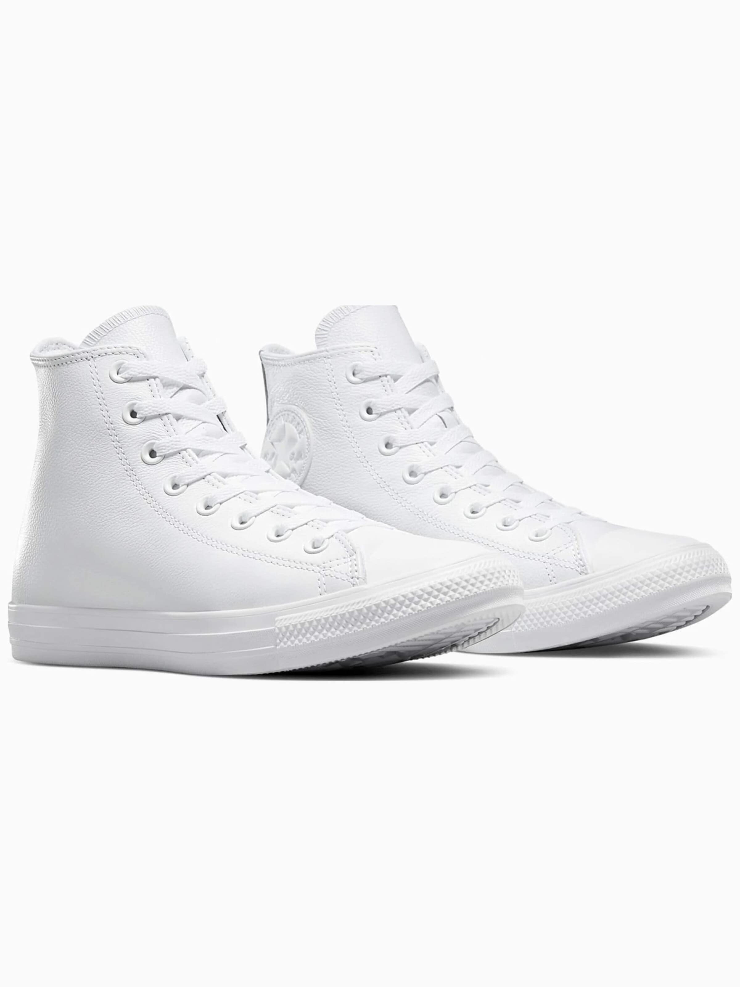 CONVERSE - Zapatillas deportivas altas 'Converse Chuck Taylor All Star Leather' en blanco