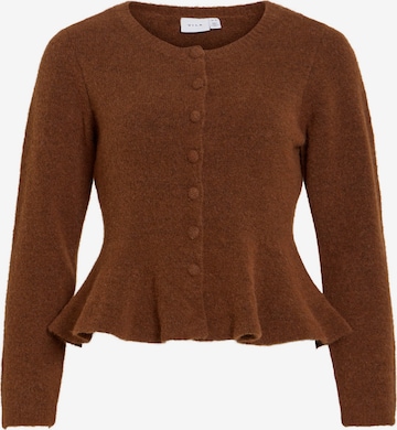 VILA Knit cardigan 'VILUNA' in Brown: front