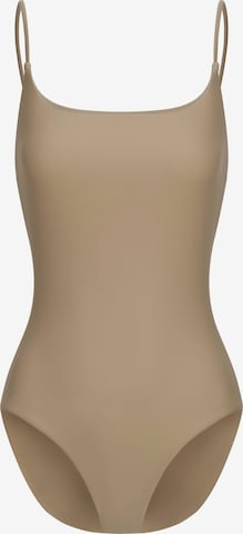 cfab (formerly creamy fabrics) Badeanzug 'Square Neck Soft Sculpt Swimsuit' in Beige: Vorderseite