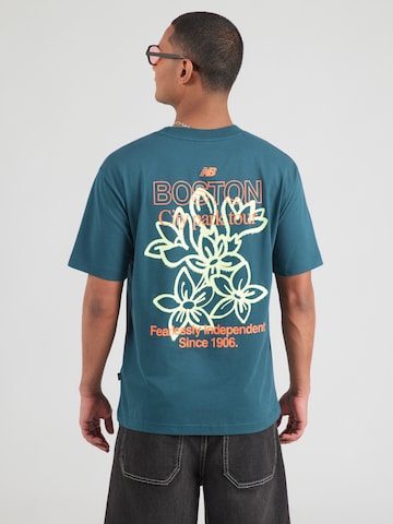 new balance Μπλουζάκι σε πράσινο: μπροστά