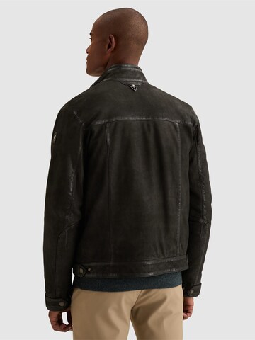 VANGUARD - Chaqueta de entretiempo 'Chainracer leather jacket' en negro