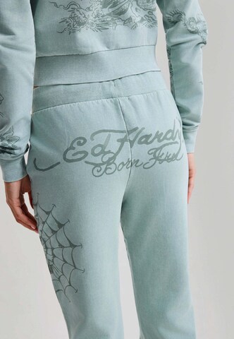 Regular Pantalon Ed Hardy en vert : derrière