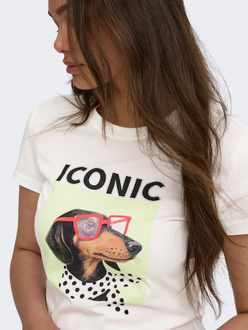 Maglietta 'ONLVIBE' di ONLY in bianco