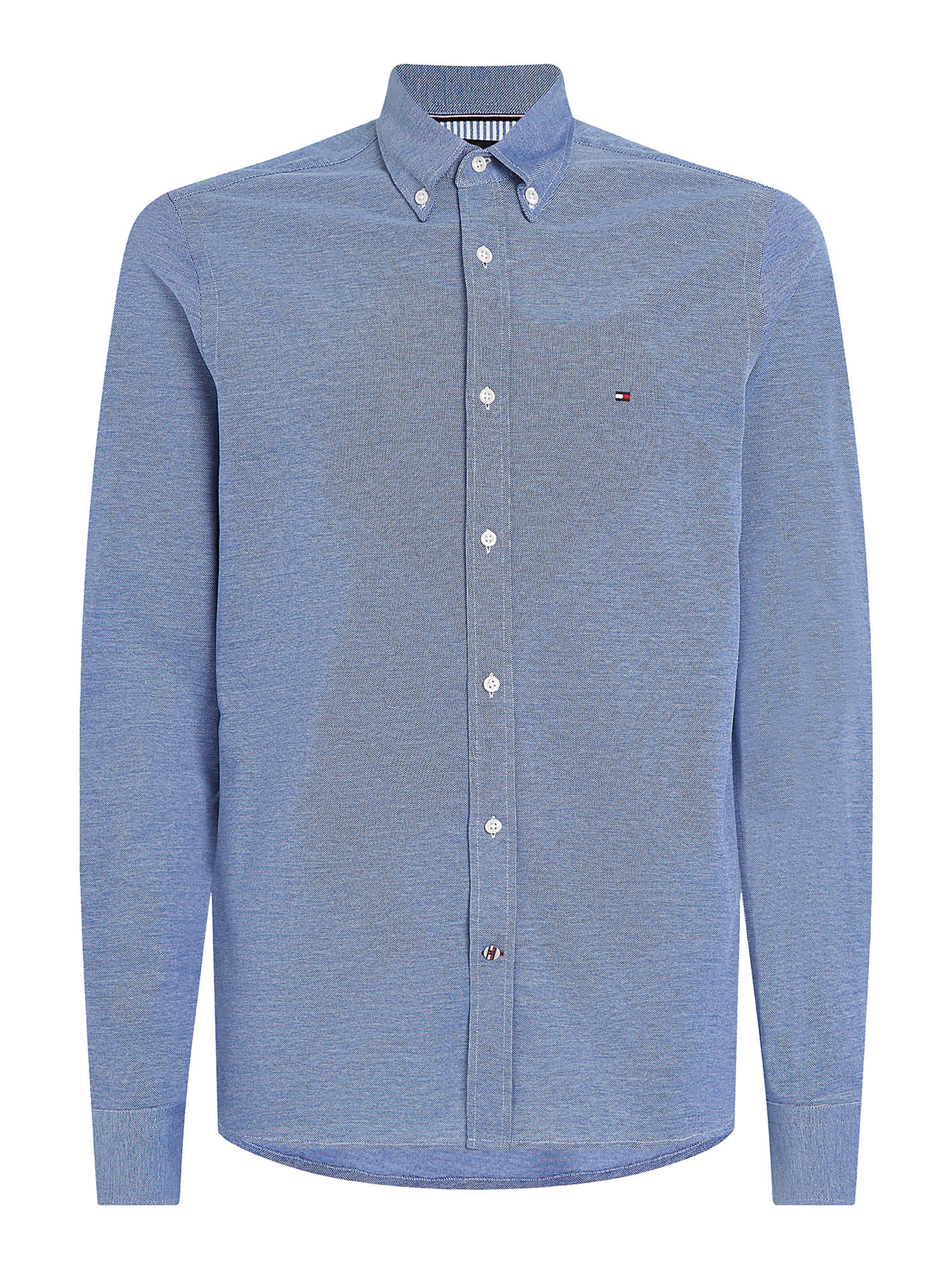 TOMMY HILFIGER Slim fit Button Up Shirt in Mottled Blue ABOUT YOU