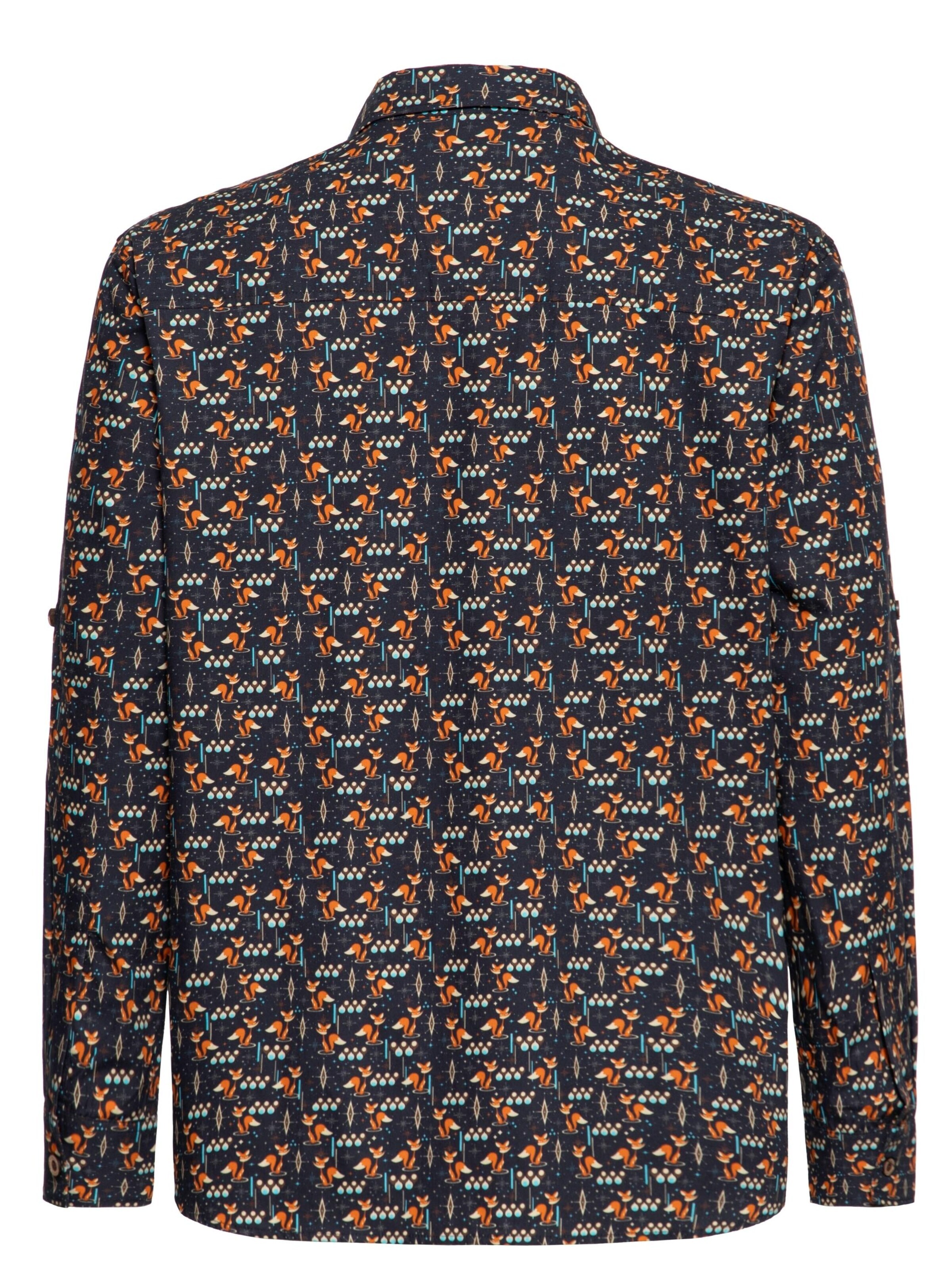 King Kerosin Regular fit Button Up Shirt 'Foxy' in Black
