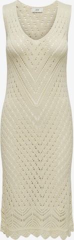 JDY Stickad klänning 'SUN' i beige: framsida