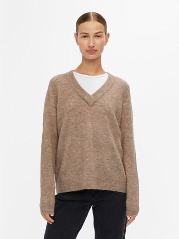 Pull-over 'Ellie' OBJECT en marron : devant