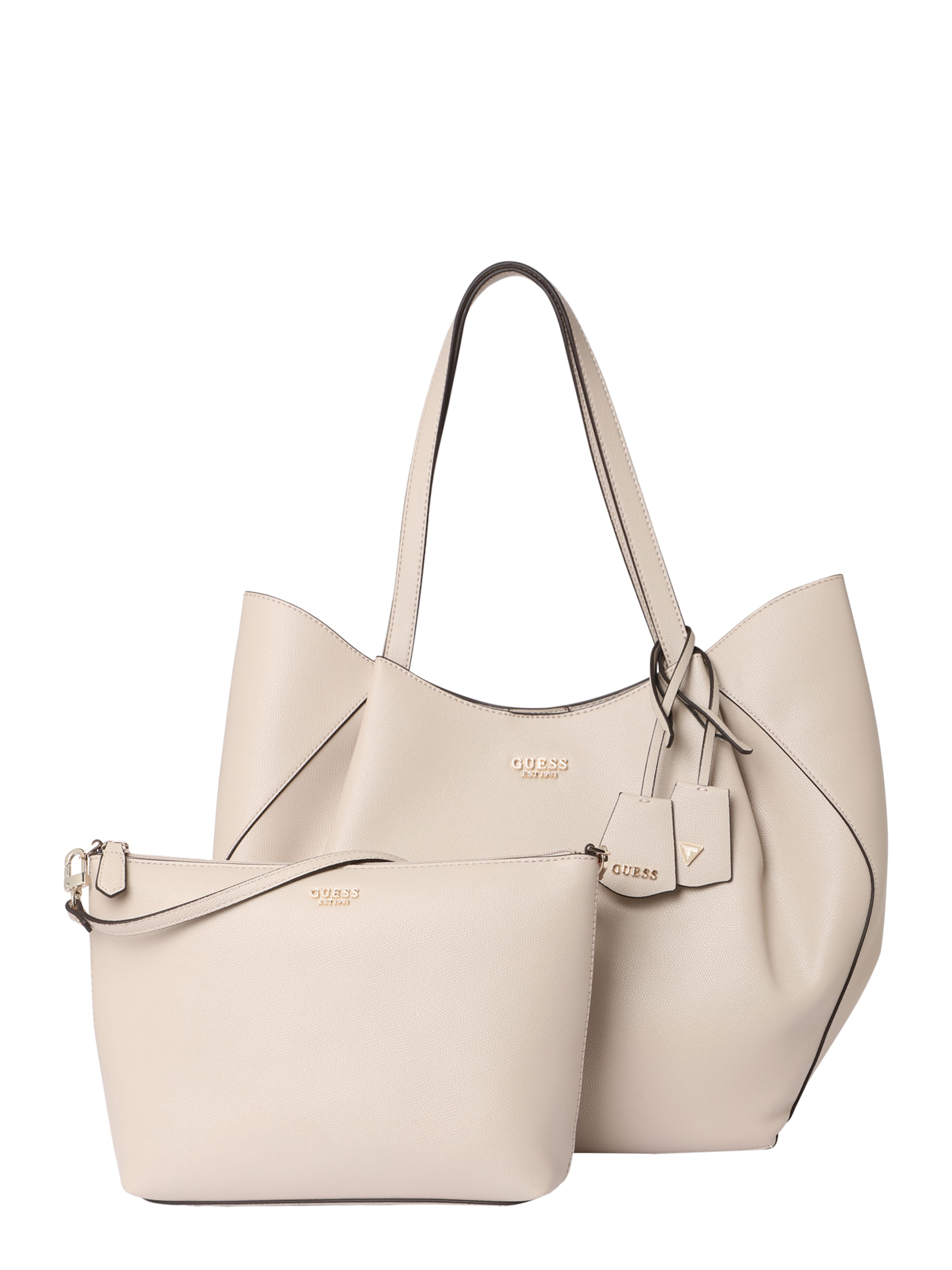 GUESS Shopper 'Amorette 2 In 1 Tote' in Beige