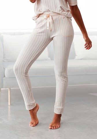 Pantalon de pyjama s.Oliver en beige : devant