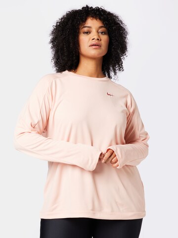 Sweat de sport Nike Sportswear en rose : devant