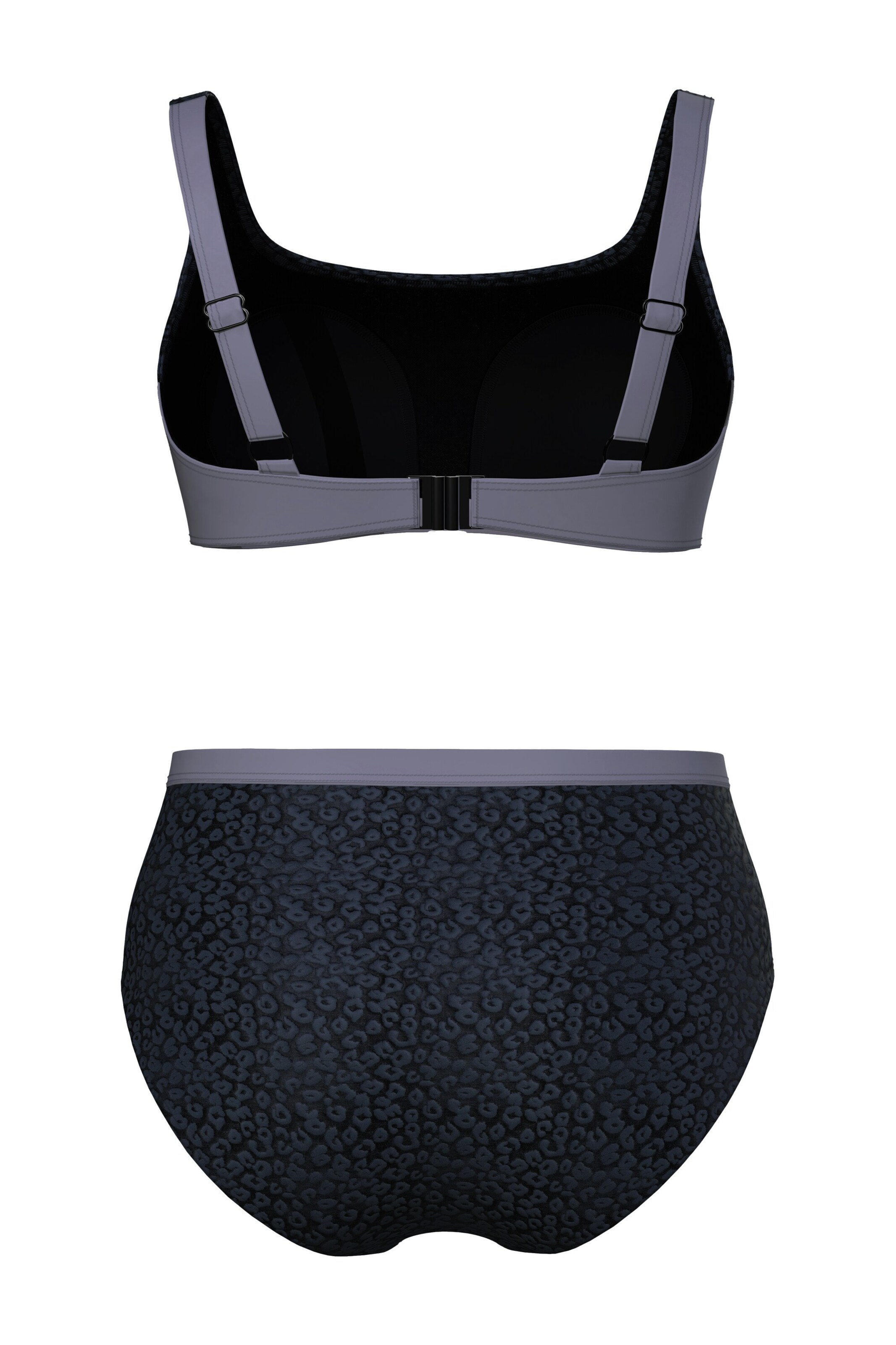 Ulla Popken T-shirt Bikini in Zwart