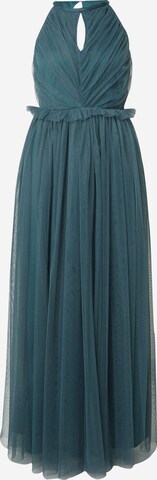 Maya Deluxe Evening Dress in Green: front