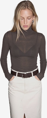 No Matter What Blouse in Brown: front