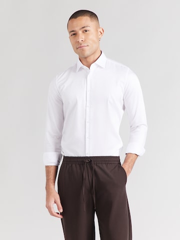 SEIDENSTICKER Slim fit Businessskjorta 'Schwarze Rose' i vit: framsida