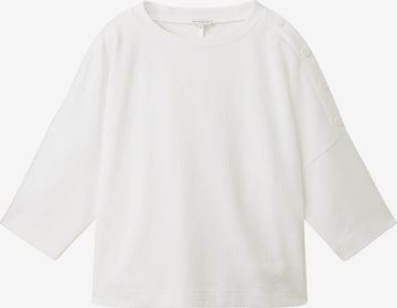 TOM TAILOR Sweatshirt in Wit: voorkant