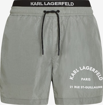 Karl Lagerfeld Badeshorts 'Rue St-Guillaume' i grå: forside