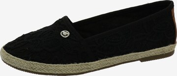 Espadrilles TOM TAILOR en noir : devant