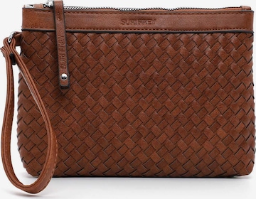 Suri Frey Cosmetic Bag ' Flecht ' in Brown: front