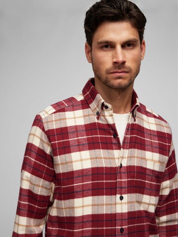 HECHTER PARIS Regular Fit Hemd in Rot