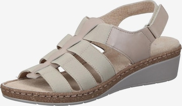Comfortabel Sandale in Beige: Vorderseite