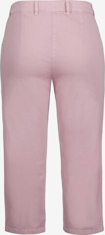 Ulla Popken Slim fit Pants 'Mony' in Pink