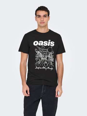 Only & Sons Μπλουζάκι 'ONSOASIS' σε μαύρο