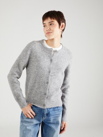 Samsøe Samsøe Strickjacke 'NOR' in Grau: Vorderseite