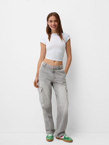Loosefit Jeans cargo Bershka en gris