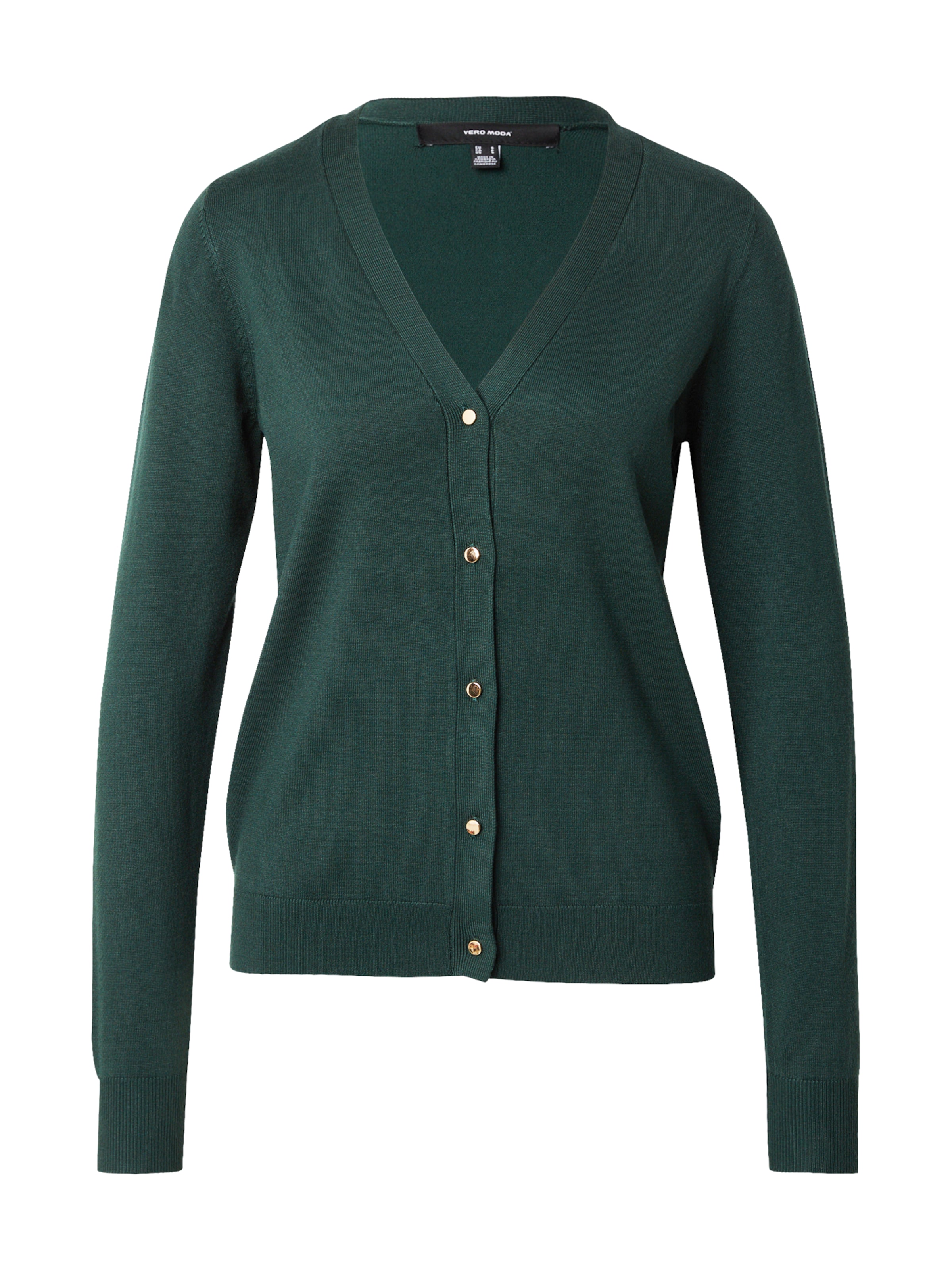 VERO MODA Плетена жилетка 'VMSILJE' в зелено: отпред