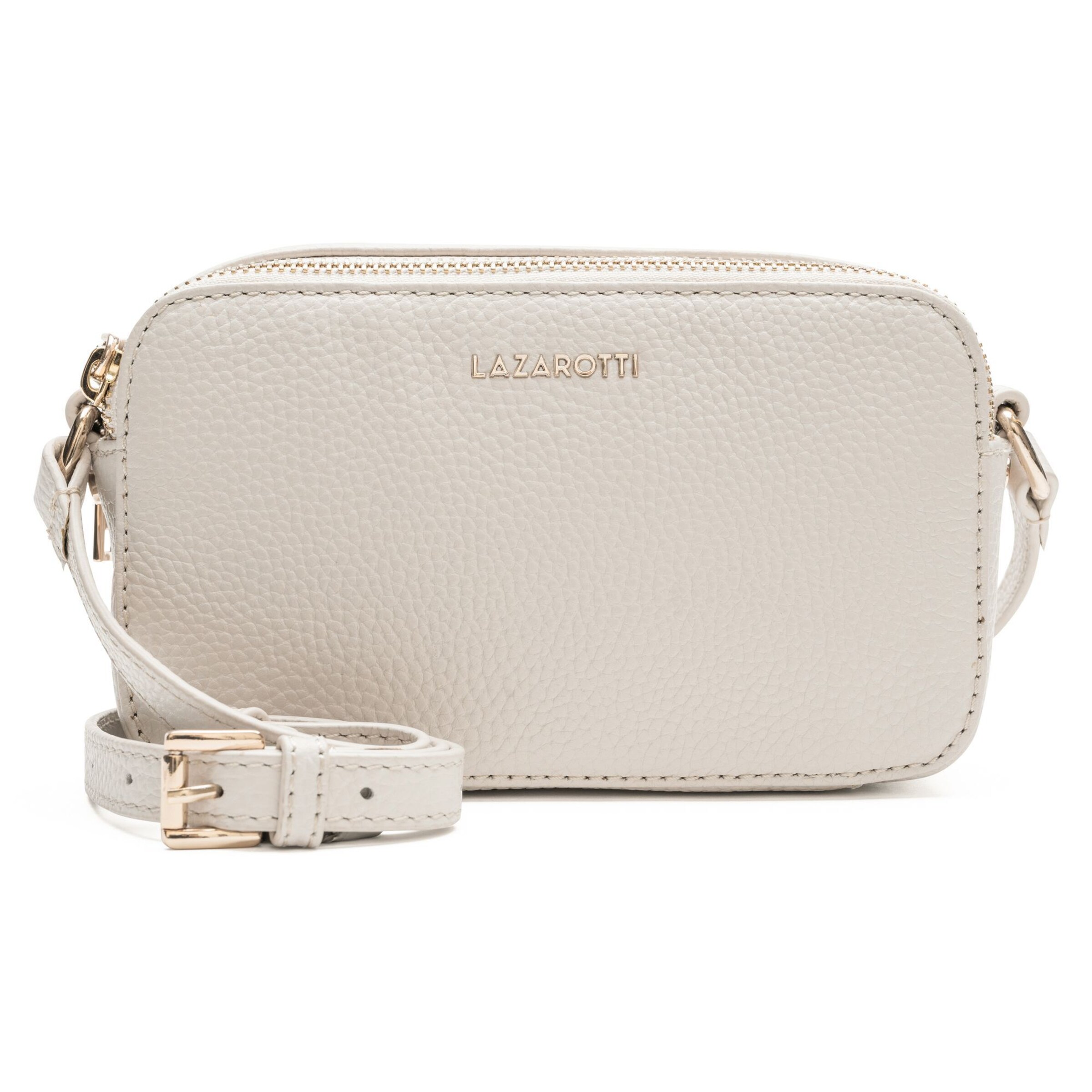 Borsa a tracolla di Lazarotti in bianco: frontale