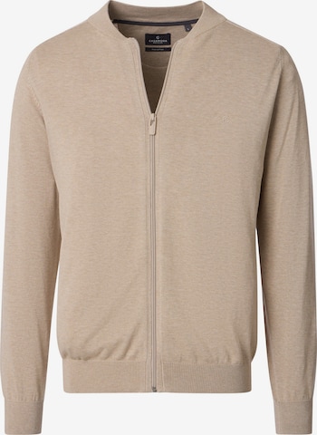 CASAMODA Knit Cardigan 'Basic' in Beige: front