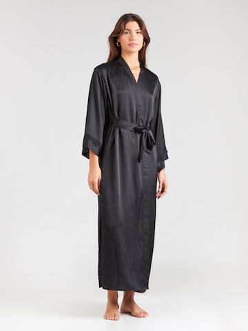 ETAM Дълъг халат за баня 'RENY' в черно: отпред