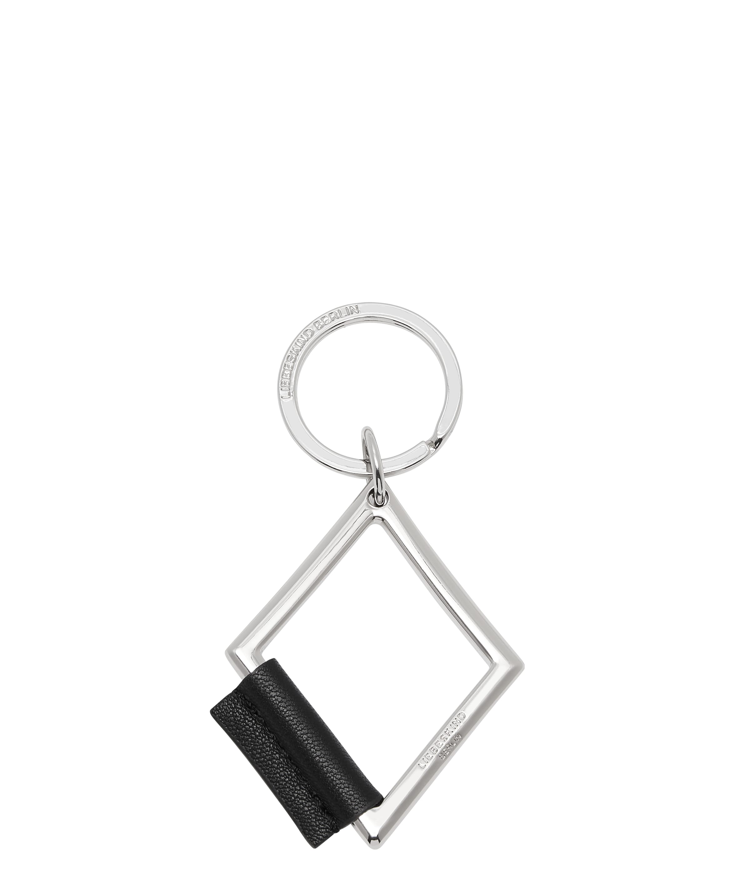 Liebeskind Berlin Schlüsselanhänger 'Karo' in schwarz / silber, Produktansicht