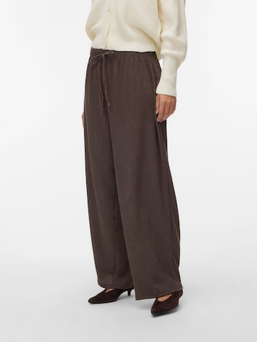 VERO MODA Wide leg Broek 'LUNA ' in Bruin: voorkant