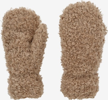 styleBREAKER Fäustlinge 'Teddy Fäustlinge mit Fleece Futter' in Braun: Vorderseite