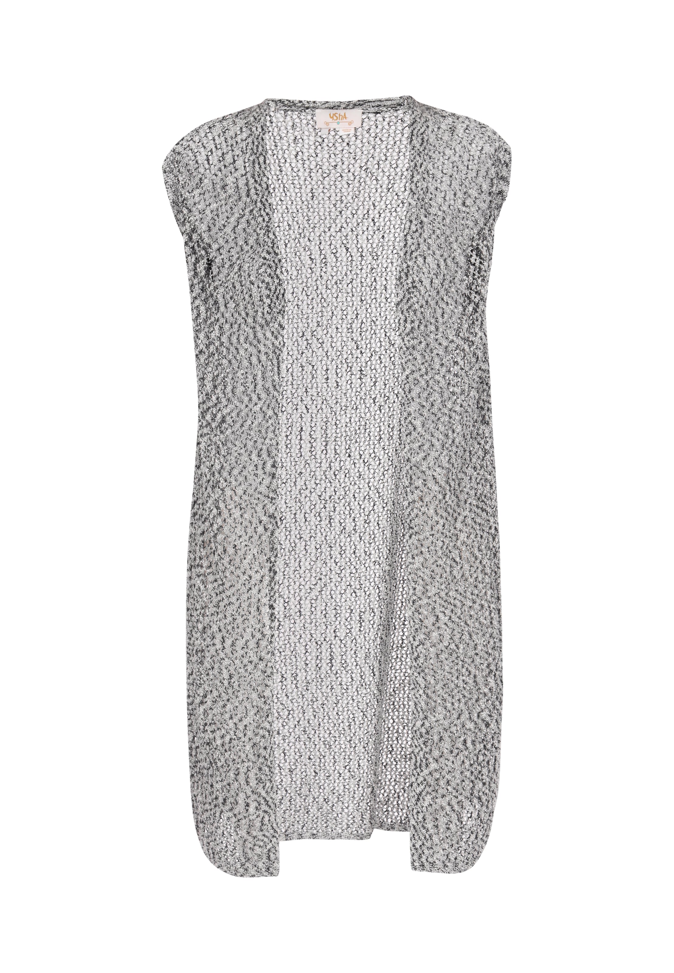 usha FESTIVAL Kamizelka z dzianiny 'Fashion Look' w kolorze czarny: przód