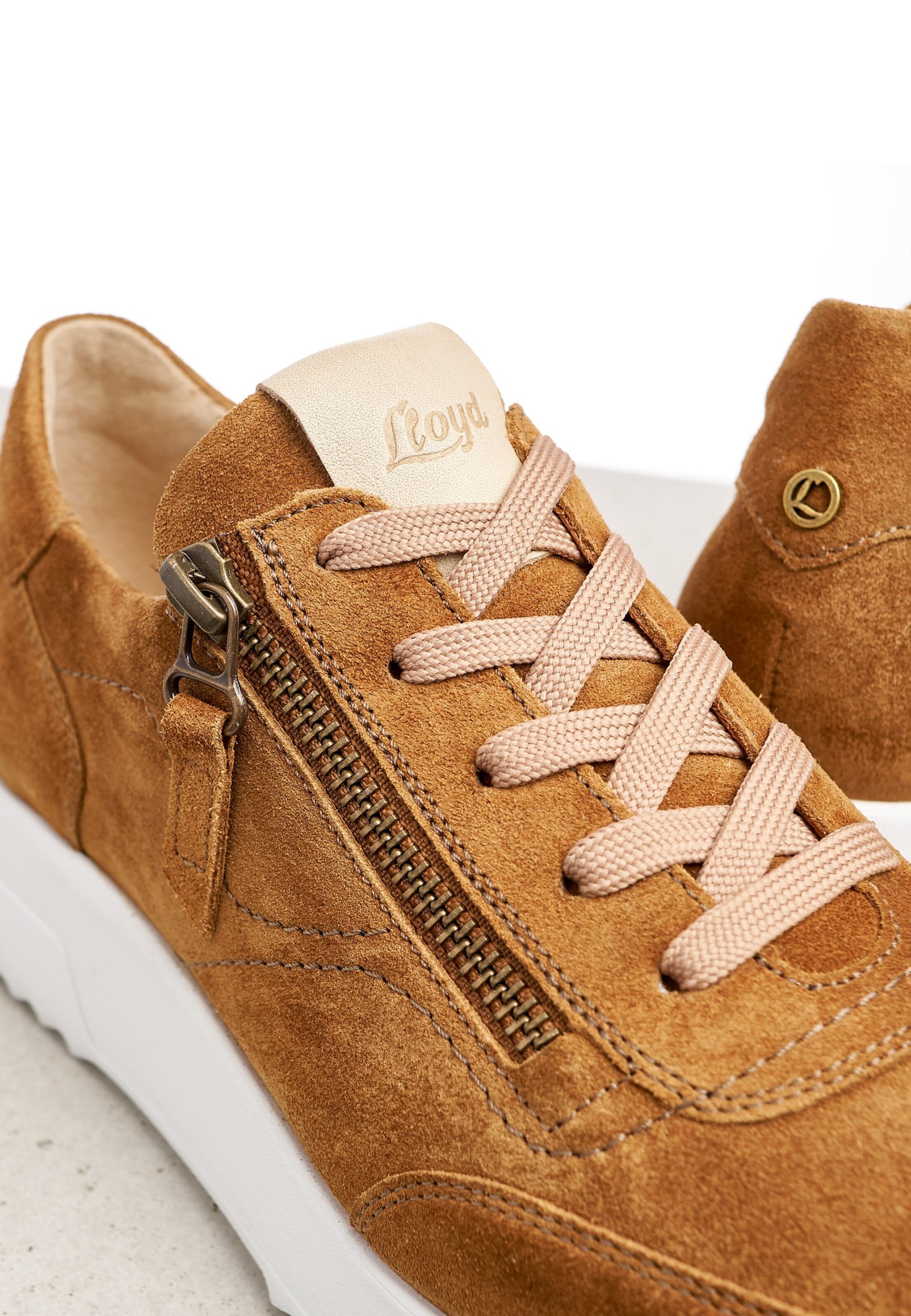 Frauen Sneaker LLOYD Leder-Sneaker mit Reißverschluss in Braun - NN71592 Frauen Sneaker LLOYD Leder-Sneaker mit Reißverschluss in Braun - NN71592